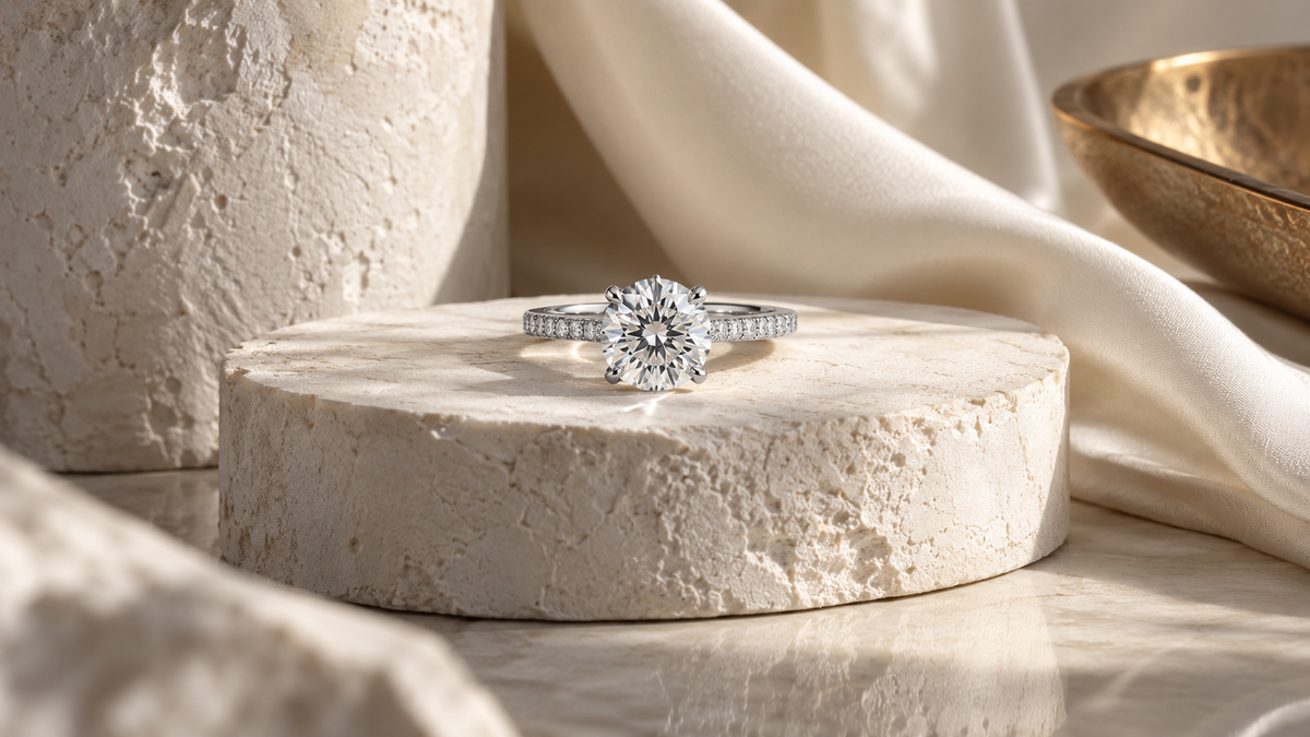 Maison Corvelle white-gold diamond ring editorial