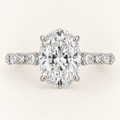 The Vivienne Oval-cut natural diamond ring in white gold, front view